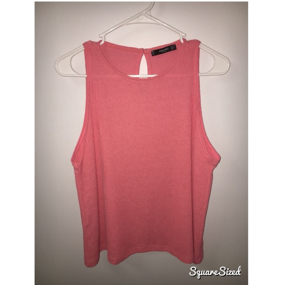Light Peach Orange Sleeveless Shirt